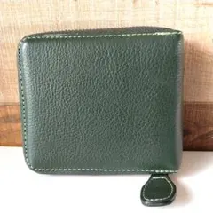 Kitamura ダークグリーン レザー財布