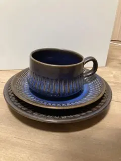 ゲフレ【超希少】コスモス青い長方形ヴィンテージ約30cm x 20cm