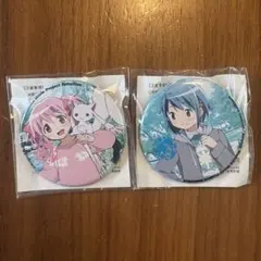 鹿目まどか 美樹さやか 缶バッジ　魔法少女まどか☆マギカ×earth 限定品