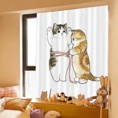 目隠し カーテン のれん すだれ ねこ