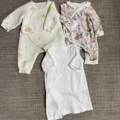 新生児　ベビー　ロンパース　肌着　3枚まとめ売り