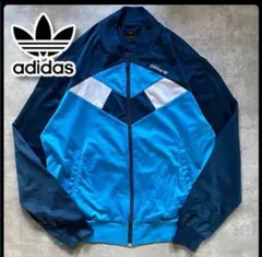 adidas　トラックジャケット　ジップ　オリジナル　ネイビー　ブルー　ボックス