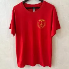 GILDAN　ワンポイント　スペインカラー　Tシャツ　Lサイズ　レッド　赤