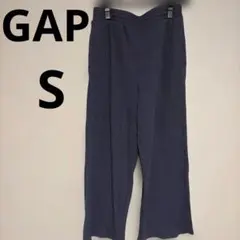 GAP リブワイドパンツ Sサイズ ダークネイビー ウエストゴム