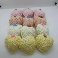 いちご　ピンク　黄色　白　あみぐるみ　12個セット