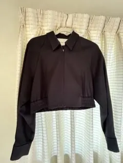 NAVE 黒 バルキーツイルジップアップブルゾン