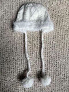 FILA フィラニット帽ビーニーニットキャップホワイト　スキー　スノボ　雪