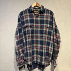 【美品・廃盤】ラルフローレンRUGBYネルシャツ M ネイビー/レッド/グリーン