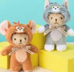 【大人気　トムとジェリー ぬいぐるみセット べアフル タリーズ TULLYS 】