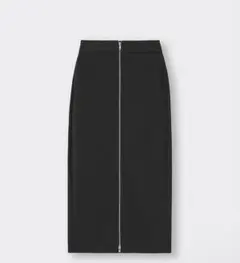 GU フロントジップナローロングスカートQ