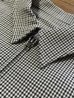 【新品】GU チェッククロップドシャツジャケット 長袖 ショート丈 ベージュ L