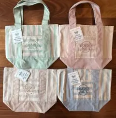 色味は2枚目】Trader Joe's エコバッグ 4点セット ストライプ | Mercari