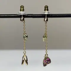 Swarovski スワロフスキー バタフライ ドロップピアス