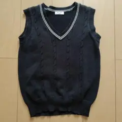 紺のVネックスクールベスト 140