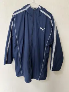 Puma ネイビー フルジップ ナイロンジャケット　ベンチコート　プーマ　S