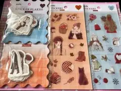 【新品】キャンドゥ❤︎amifa❤︎Seasonal Girl❤︎シール❤︎4種セット