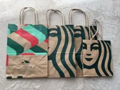 スターバックス 紙袋 中3枚 小1枚 合計4枚セット