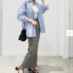 ストライプオーバーサイズシャツ　M〜L