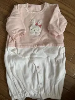 ウサギ刺繍のツーウェイ・ドレスオール