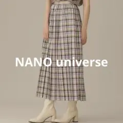 NANO universe チェックプリーツスカート 新品タグ付