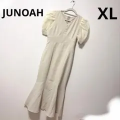 JUNOAH ジュノア ロングワンピース ワンピース XL アイボリ コラボ
