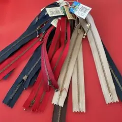 サイズいろいろメタルファスナーセット 多色１４本セット