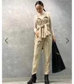 【3WAYシャツ（BEG-F）】＋【リラックスワイドタックパンツ（BEG-0）】のサムネイル