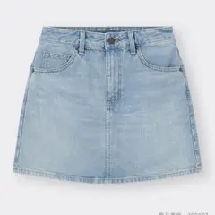 GU デニムローウエストミニスカート+E 06 BLUE