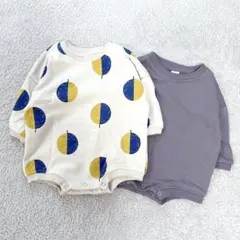 ベビー スウェットロンパース 2着セット 3-6ヶ月