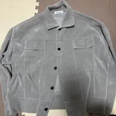 リブ編みグレージャケット