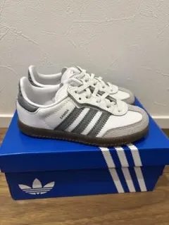 adidas Sambaホワイト/グレー スニーカー15㎝