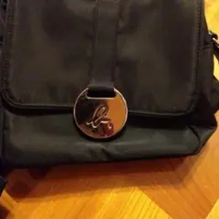 ブラック ナイロン ショルダーバッグ