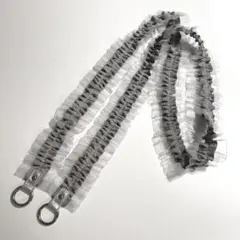 【ラコレ、一度のみ使用】フリル スマホショルダーストラップ グレーLAKOLE