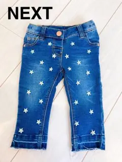 【美品】✩.*˚NEXT ベビー 花刺繍 デニム