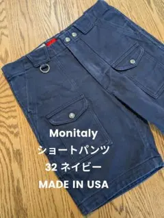 【USA製】Monitaly モニタリー ショートパンツ 32 ネイビーのサムネイル