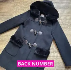 BACK NUMBER バックナンバー ダッフルコート ファー付き ブラック