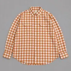 【KarlHelmut】 カールヘルム シャツ オレンジ L チェック柄のサムネイル