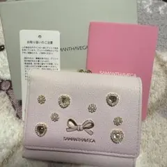 【即日発送】SAMANTHAVEGA ハートビジューグラデーション折財布