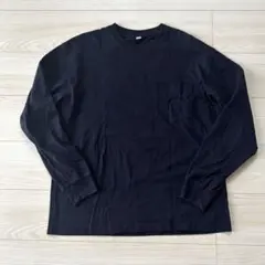 GU ジーユー　ヘビーウェイトクルーネックTシャツ　サイズM ネイビーのサムネイル