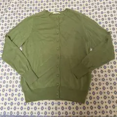 sale✨NIMES クルーネック カーディガン 長袖 グリーン