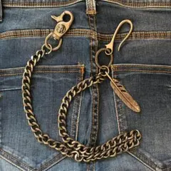 アメカジ必見】スカルフック×フェザー シルバーチェーン バイカースタイル