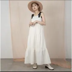amour ティアードワンピース　キャミワンピース ホワイトのサムネイル