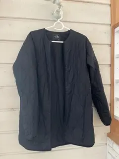 The North Face 黒 キルティングジャケット　ジップカーディガン