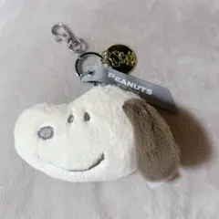 USJ スヌーピー フェイスマスコット付きキーチェーン