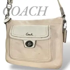 COACH コーチ ショルダーバッグ サコッシュ 斜め掛け ターンロック レザー