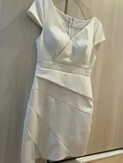 Tika ホワイト ラップデザイン ドレス S