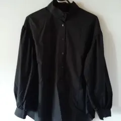 GabardineK.T スタンドカラー ボリューム袖 ブラウス ブラックのサムネイル