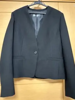 セレモニースーツ　黒　ノーカラー　Ｌサイズ