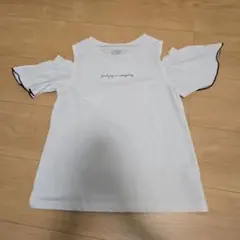 GLOBAL WORK 肩開き Tシャツ ホワイト 120のサムネイル