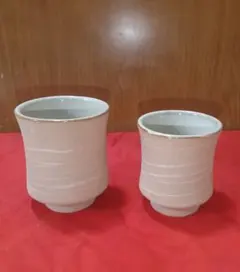 美濃焼 晃峯窯 組湯呑 湯呑椀 夫婦椀 和食器　昭和レトロのサムネイル